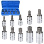 Noosverl 10er Vielzahn Nuss Satz vw,Steckschlüssel-Set,Vielzahn Steckschlüsselsatz 1/2 M4 / M5 / M6 / M8 / M9 / M10 / M12 / M14 / M16 / M18