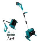 ROGONPDK Akku Schneefräse, Straßenschneepflug, Elektrische Schneefräse mit 2 Akkus und 1 Ladegerät, Schneeschaufe, Schneekehrmaschine, Schneeschieber, Schneeräumgeräte, für Stadtstraßen