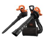 Black+Decker 3-in-1 Elektro-Laubsauger/Laubbläser BEBLV290 (2.900 Watt, mit Häcksler, hohe Blasgeschwindigkeit von 315 km/h, 55l Fangsack-Rucksack, für Terrassen, Wege, Einfahrten)
