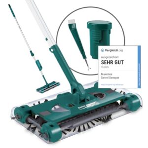 Swivel Sweeper Akku-Besen - einfache Krümelaufnahme - Kabellos, beutellos & wiederaufladbar - Bodenfeger mit rückenschonendem Knickgelenk & 360° Rotation - Maximale Flexibilität - Mühelose Reinigung