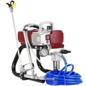 Airless Hochdruck-Sprühgerät 2300W Sprühpistole für großflächige Sprühprojekte, wie Hausfassaden, Decke,Terrassen, DIY-Malprojekte,etc., Effizientes Wandfarbe Sprühgerät Max Durchfluss: 2.3L/min