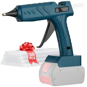 Kabellos Heißklebepistole Akku für Bosch 18V Akku Heißschmelzpistole, ideal für Reparaturen, Basteln, Heimwerken,Haus mit 30 x 11mm Sticks (Kein Akku)