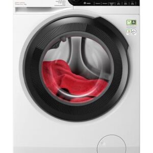 AEG Waschmaschine 9kg Serie 8000 PowerCare - Faserschonend Sauber in nur 59 Min. bei 30°C, A-10%, Dampf-Programm – Weniger Bügeln, Nachlegefunktion, Energiesparend, Wasserstopp 1400 U/min, LR8AMZ49FL