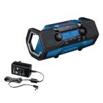 Bosch Professional 18V System Akku Baustellenradio GPB 18V-2 SC (Empfang über DAB+, Bluetooth, FM und AUX, inkl. 1x Netzteil, 1x AUX-Kabel, 1x 3V CR2032 Lithium-Knopfzellen-Batterie)