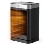 Heizlüfter Energiesparend mit Fernbedienung, 2000W Klein Heizung Elektrisch, Thermostat, 12h Timer, 3 Modus, Heater Überhitzungs Und Kippschutz, 75° Oszillation, PTC Keramik Elektroheizung (A)