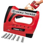 STREND PRO Akku Tacker | Elektrotacker | Akkutacker 1,5Ah | Tackerpistole Klammern Typ 53 (4-10 mm), Nägel Typ C1 (10mm) | Elektro Tacker | Tacker - elektrisch | inkl. 400 Klammern, 100 Nägel