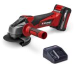 Einhell Akku-Winkelschleifer TC-AG 18/115 Li (1x4,0Ah) (18 V, 115 mm Scheiben-Ø, 28 mm Schnitttiefe, Softstart, Zusatzhandgriff, inkl. 1x 4,0 Ah Akku & Ladegerät)
