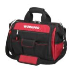 WORKPRO Elektriker Wasserdichte Werkzeugtasche Profi, weite Öffnung & große Kapazität 42CM/16" aus 1680D Polyester, Schultergurt verstellbar, Multifunktion für Heimwerker Handwerker