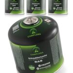 CAMPLORA 4x 500g Gaskartuschen mit Schraubventil, Propangas & Butangas, Schraubkartusche gaskartusche mit Gewinde für Campingkocher und Grill EN417 gaskartuschen schraubventil gasflasche gas kartusche
