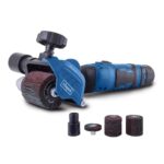 Scheppach Satiniermaschine MRS500 Schleifmaschine Bürstenschleifer | Leistung 300W | Schleifbreite 10/60mm | Drehzahl 1600–3200 min-1 | Renovierungsschleifer mit 3 Bürsten, Vario Speed & Absaugadapter