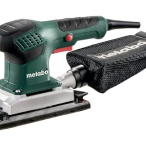 metabo Sander SR 2185-210 W, 92 x 184 mm Schleifplatte, 22.300/min Schwingzahl - Softgrip, leicht, ergonomisch, perfektes Schliffbild, vibrationsarm - Inkl. Koffer + Staubbeutel