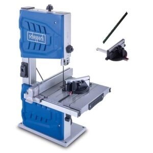 Scheppach Bandsäge HBS261 | 2 Schnittgeschwindigkeiten | Tischverstellung 0-45° | inkl. Sägeband, Parallelanschlag, Querschneidlehre und Schiebestock | Neues Modell