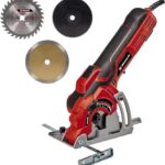 Einhell Mini-Handkreissäge TC-CS 89 (600 Watt, einfache, werkzeuglose Einstellung der Schnitttiefe bis 27 mm, Spindelarretierung, TCT Sägeblatt, Parallelanschlag)