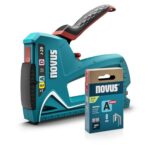 NOVUS TOOLS Handtacker J-29 Set mit 1800 Klammern │ 3-in-1 Profi-Tacker für Holz mit Metall-Gehäuse und Schlagkrafteinstellung │ Für Feindraht- und Flachdrahtklammern 6-14 mm und Nägel 16 mm