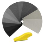 URAQT Profi Schleifpapier Set, 76 Stück Nass und Trocken Sandpapier mit 90x30 mm Schleifklotz, Körnung 120/240/600/800/1000/1200/1500/2000/3000/5000, für Holz Metall Auto Lack Holzmöbel Stein Glas