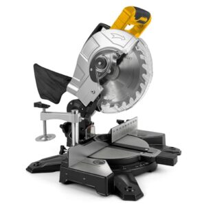 Roadtime Akku-Zug-Kapp-Gehrungssäge kompatibel mit DeWalt 20V Akkus (ohne Akku),Kappzugsäge 150W Leistung |Ø 210mm Sägeblatt Gehrungssäge,Beidseitig neigbarer Sägekopf,Kappsäge Metallsäge