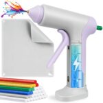 Heißklebepistole Akku - 2026 Upgrade Kabellos Heissklebepistole 15s Schnellaufheizung, Klein Klebepistole mit 7mm Klebesticks und Silikonmatte, Cordless Hot Glue Gun für Ostern DIY Basteln, Modellbau