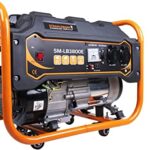 Strahlemann Stromgenerator Benzin Kombiset mit COB Leuchte I mobiler Stromerzeuger 230V 3,3KW 3300W 50Hz I 7 PS Notstromaggregat 4 Takt Benzinmotor 210ccm luftgekühlt I 1-Phasen Benzin Generator