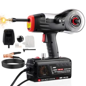 GEARLASSO Handgehaltenes MIG-Schweißgerät, 220 V, 20–120 A, tragbares Flux Core-Schweißgerät, tragbares Flux-MIG-Schweißgerät, gasloses MIG-Schweißgerät