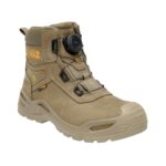 DEWALT Lander Herren Wasserdicht Nubukleder Weite Passform BOA Verschluss Nicht Metallisch Sicherheitsschuh Arbeitsstiefel, stone, 40 EU