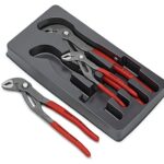KNIPEX Cobra-Paket Wasserpumpenzangen-Set, 3-teilig, 150 bis 300 mm, Selbstklemmeffekt, Zangenset, Werkzeugset, 00 20 09 V02