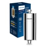 Philips Water Inline-Duschfilter mit 1 Ersatzkartusche – 50.000 L Kapazität, reduziert Chlor um bis zu 99%, passend für alle Standardschläuche und -armaturen, Chrom