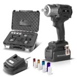 STAHLWERK Akku-Drehschlagschrauber ADS-880 ST – 20 Volt-System, Brushless-Technologie, Akku-Schlagschrauber mit 880 Nm, ½“ Zoll Aufnahme, inklusive 4 Schonnüsse 17-22 mm, Akku und Ladegerät