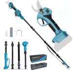 Elektrische Gartenschere 30 mm, 2 in 1 Elektrische Astschere Teleskop Kompatibel mit Makita Akkus, Akku Astschere, Maximale Reichweite bis 4.5m, Astschneider Rosenschere Kabellos (ohne Akku)