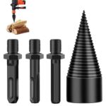 Bohrkegel Holzspalter 32mm，Holzspalter Schraube Kegel, Schraube Kegel Schaft mit Quadratischen/Sechseckigen/Runden Schäften,für Elektroschraubendreher-Kegelbohrer