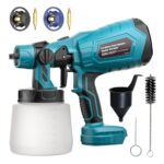 Kabelloser Farbsprühsystem für makita 18V Akku (ohne Akku), AKKU-Farbsprüher für Zäune und Terrassendielen, Sprühpistole, Handfarbsprüher für Zuhause DIY Malerei, 3 Sprühmuster & 1000mL Tank