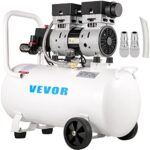 VEVOR Flüsterkompressor 50 L, Leise Ölfrei Kompressor 750 W, Ölfrei Luftkompressor 68 dB, Druckluftkompressor 230 V, Silent Druckluft Kessel 170 L/min Abgasvolumen, mit Eingebautem Abluftventilator