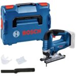 Bosch Professional 18V System Akku Stichsäge GST 18V-125 B (mit Bügelhandgriff, Neigungsschnitte bis zu einem Winkel von 45°, in L-BOXX)
