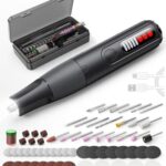 ZoCCee Multifunktionswerkzeug Akku, 8V mini Rotationswerkzeug, 5 Variable Drehzahl, LED-Licht, Werkzeugakkus mit 62 Zubehörteile zum Schleifen, Polieren, Bohren, Gravieren, Schneiden, LED-DIsplay