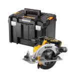 Dewalt 18V XR Akku-Handkreissäge DCS565NT (bürstenloser Motor, mit integrierter LED & Blasvorrichtung, AirLock kompatibel, inkl. HM-Sägeblatt, Parallelanschlag & TSTAK Box VI, ohne Akku & Ladegerät)
