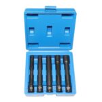 DPTOOL Steckschlüssel-Set, 5 x 3/8-Zoll-Antrieb, 12-Kant-Steckschlüssel-Set, metrisch, extra tief, Zylinderkopfschrauben, hintere Stoßstangen-Stecknuss, 8 mm, 10 mm, 12 mm, 13 mm, 14 mm