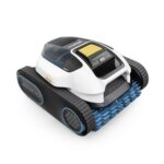 Spino E1 Poolroboter Akku Boden und Wand, 210 Min Kabellos Poolsauger, Max 21950 LPH, Poolreiniger mit 5 Reinigungsmodi, Auto Wasserlinien Parkfunktion & SmartArc Routenplan,bis 150㎡ (E1)