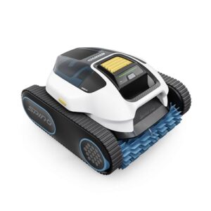 Spino E1 Poolroboter Akku Boden und Wand, 210 Min Kabellos Poolsauger, Max 21950 LPH, Poolreiniger mit 5 Reinigungsmodi, Auto Wasserlinien Parkfunktion & SmartArc Routenplan,bis 150㎡ (E1)