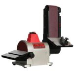 BUCKTOOL 500W Band-Tellerschleifer mit Zubehör | Bandschleifmaschine mit Schleifbandgeschw 9.2 m/s, Schleifteller Drehzahl 2980 U/min