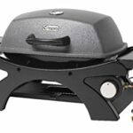 tepro Tischgasgrill Abington (klein), 1 Brenner mit max. 3,2 kW Leistung, Piezozündung, Thermometer, Maße ca. 102 x 46,2 x 38 cm, Anthrazit / Schwarz
