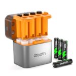 Zepath Li-ion/NI-MH Hybrid Ladegerät mit 8xAAA Wiederaufladbare NI-MH Akkus, 1100mAh Hohe Kapazität 1.2V AAA Batterien, 8 Ladegerät für AA/AAA Akkus, Integrierter LED Charing Aufbewahrungsbox