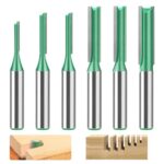 6 Stück Fräser 8mm Schaft, Nutfräser, Ø3mm, 4mm, 5mm, 6mm, 7mm, 8mm Fräser Schaft, Fräsfräser, Schlitz Holz Fräser, Nutfräser Set, Holzfräser für Holzbearbeitung