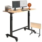 LARBANKE Klapp-Werkbank mit Skala, Werktisch faltbar,85 bis 115 cm bietet, Gewicht von 200 kg,Ausgestattet mit 4 360°-Schwenkrollen mit Feststellbremse und Stützfüßen