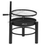 BBQ-Toro Feuerschale mit Grillrost Ø 50 cm | Höhenverstellbarer Grillrost, 2in1 Feuerkorb | Outdoor Feuerstelle, Mobile Feuertonne, Holzkohlegrill, Dreibein Feuertonne, Grill Feuerschale, Feuerwanne