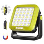 MASMEJOR 30W LED Akku Strahler mit IP44 Wasserschutz – 1500LM & 5400mAh Akku, Wiederaufladbare Arbeitsleuchte mit 7 Lichtmodi für Camping, Autoreparatur & Stromausfall