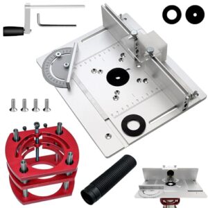 XNZMYN Oberfräsen-Lift Set mit Einlegeplatte und 51mm Hub