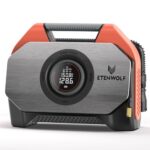 ETENWOLF S6-19200mAh Elektrische Luftpumpe, 11,03 Bar/160 PSI Akku Kompressor mit LED,1 Min Schnelles aufblasen Elektrische Kompressor, 7 Modi mit LED-Licht für Fahrrad, Auto, Motorrad und Ball