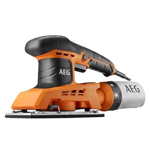 AEG 250 W Schwingschleifer FS250, Schleiftellergröße 90x87 mm, mit Staubbeutel