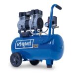 Scheppach Ultra Silent Kompressor HC26Si | 24L Kessel | 1100W Leistung | 8bar Druck | 66 dB(A) leise | Ansaugleistung 162L/min | ölfrei & wartungsarm | Leisekompressor Doppelzylinder Flüsterkompressor