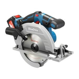 Dong Cheng 18V Akku Handkreissäge Ø185mm, 5000RPM, Schnitttiefe 65 mm, 0-45° (inkl. Ø185 x Ø20 mm Sägeblatt, Akku/Ladegerät, BOXX) DCMY02-185