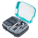 wolfcraft Scharnierloch-Set 4655000 Zur einfachen Installation von Topfscharnieren, 26 mm türkis